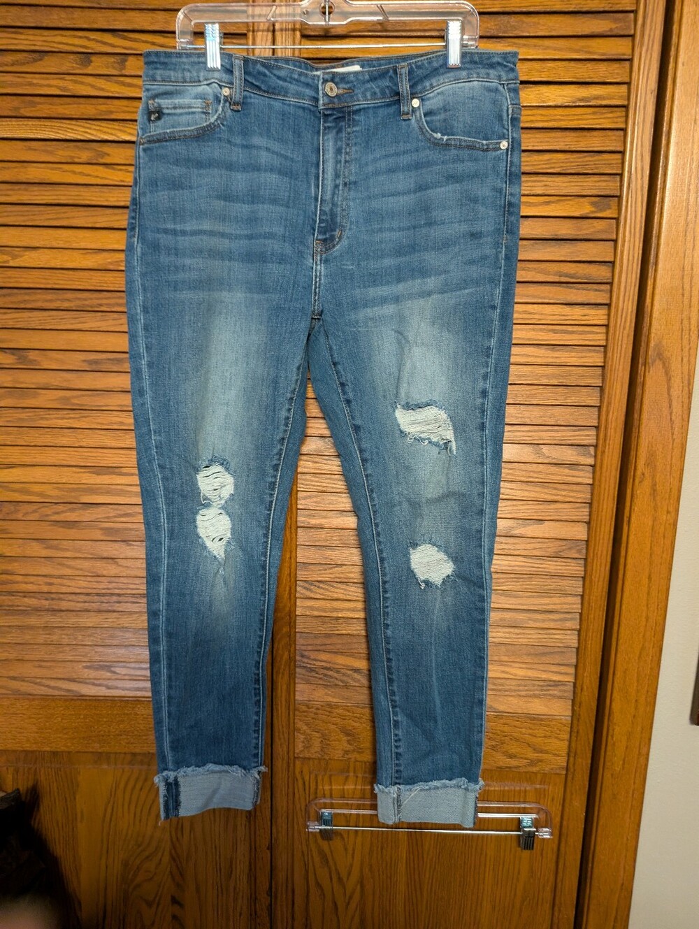 KanCan Women's Blue Jeans Cuff Ankle Size Extra Large